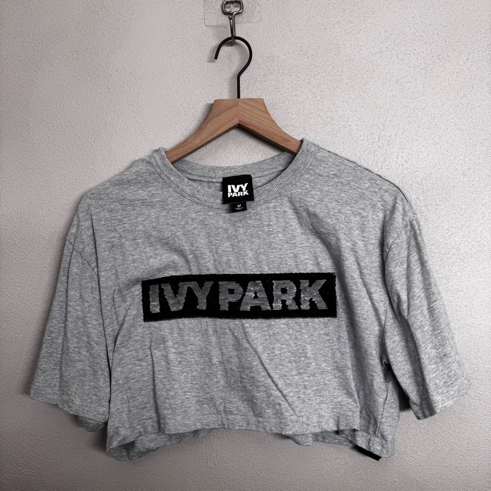 Ivy Park - Reverse Sequin Crop Top - Size Medium … - image 6